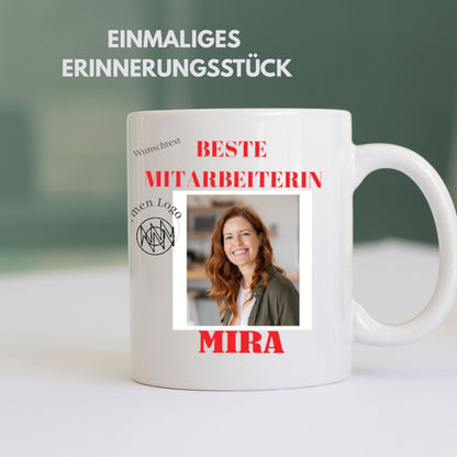 Mitarbeitergeschenke zu Weihnachten - Tasse mit Foto - Fotogeschenk - Weihnachtsgeschenke für Kunden - Varianten