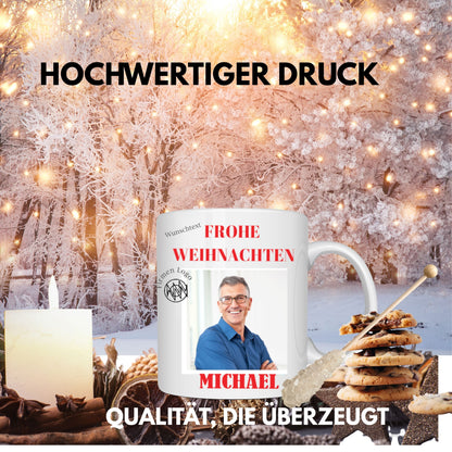 Mitarbeitergeschenke zu Weihnachten - Tasse mit Foto - Fotogeschenk - Weihnachtsgeschenke für Kunden - Varianten