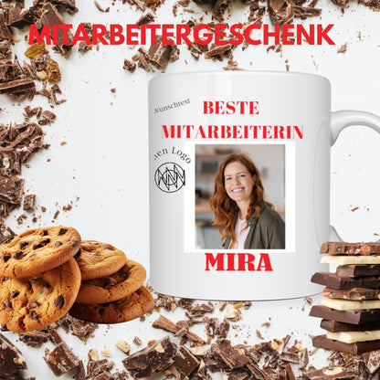Mitarbeitergeschenke zu Weihnachten - Tasse mit Foto - Fotogeschenk - Weihnachtsgeschenke für Kunden - Varianten
