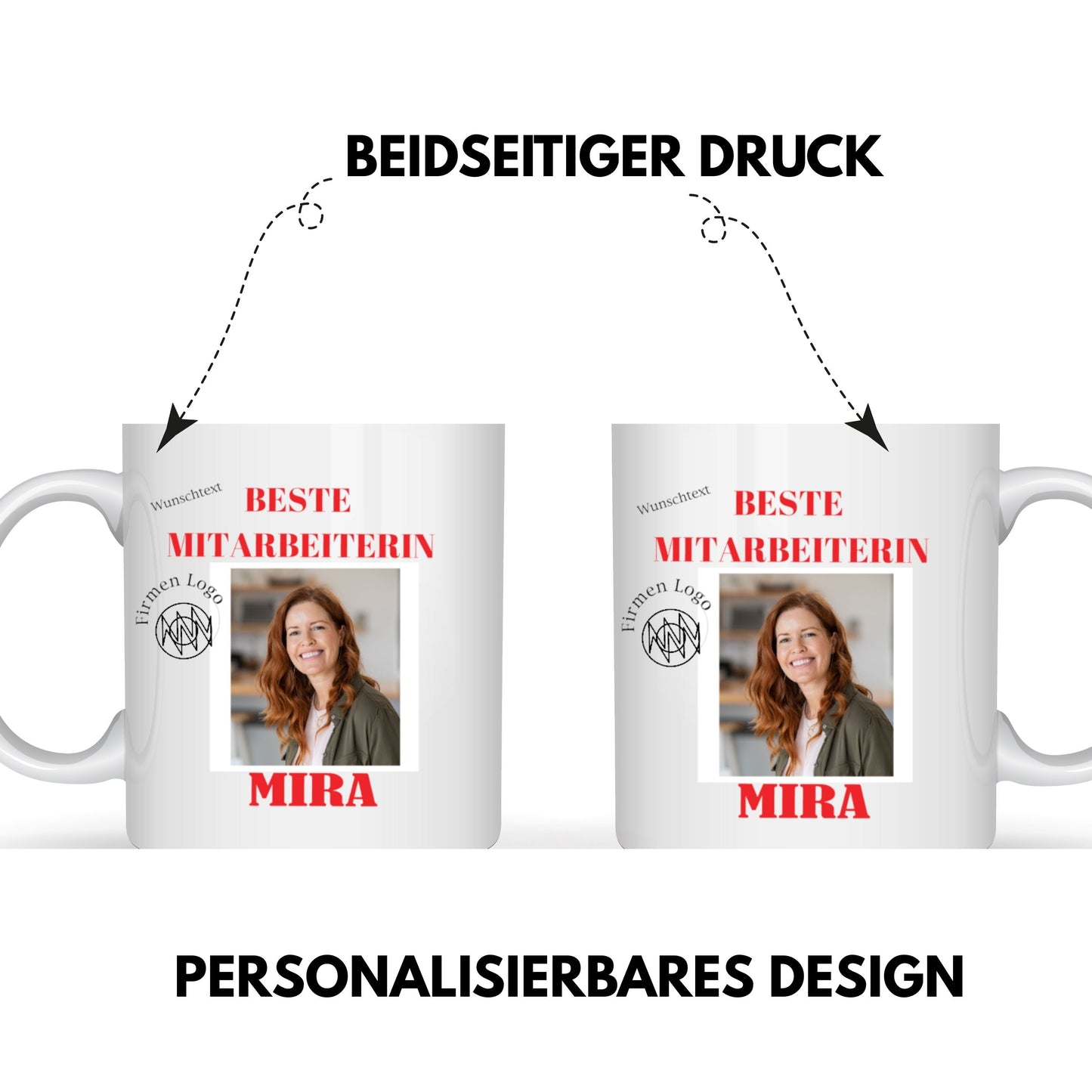 Mitarbeitergeschenke zu Weihnachten - Tasse mit Foto - Fotogeschenk - Weihnachtsgeschenke für Kunden - Varianten