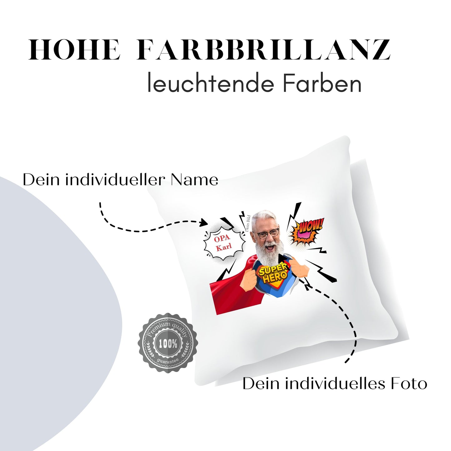 Personalisierte Geschenke Opa Lustig - Fotogeschenk Fotokissen personalisiert