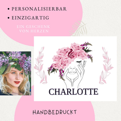 Schultüte für Mädchen personalisiert mit Namen - Deine Zuckertüte zur Einschulung - 70 cm groß pink - NEU