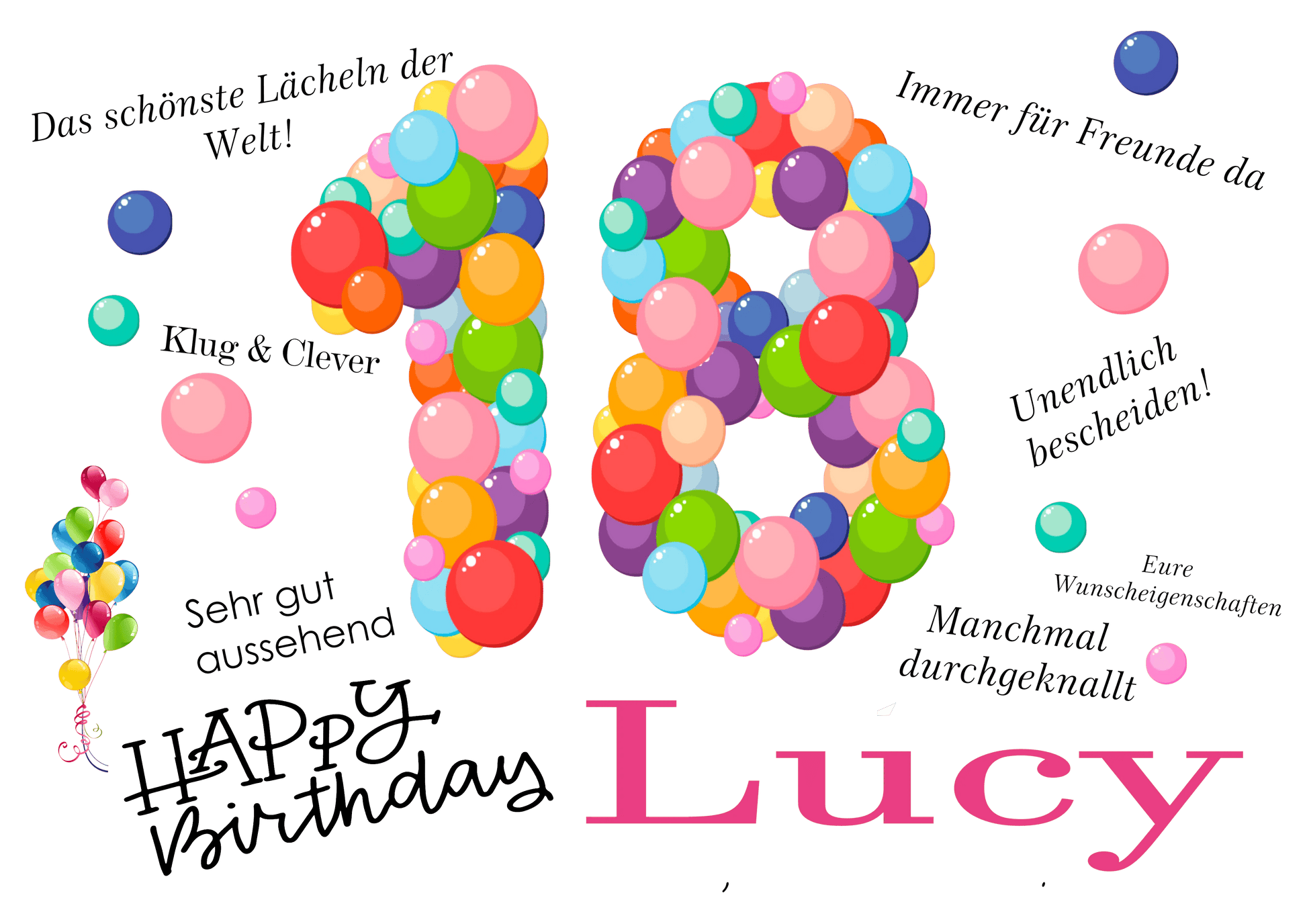 18 Geburtstag Frau Geschenk - Geburtstagsgeschenk Namen personalisiert