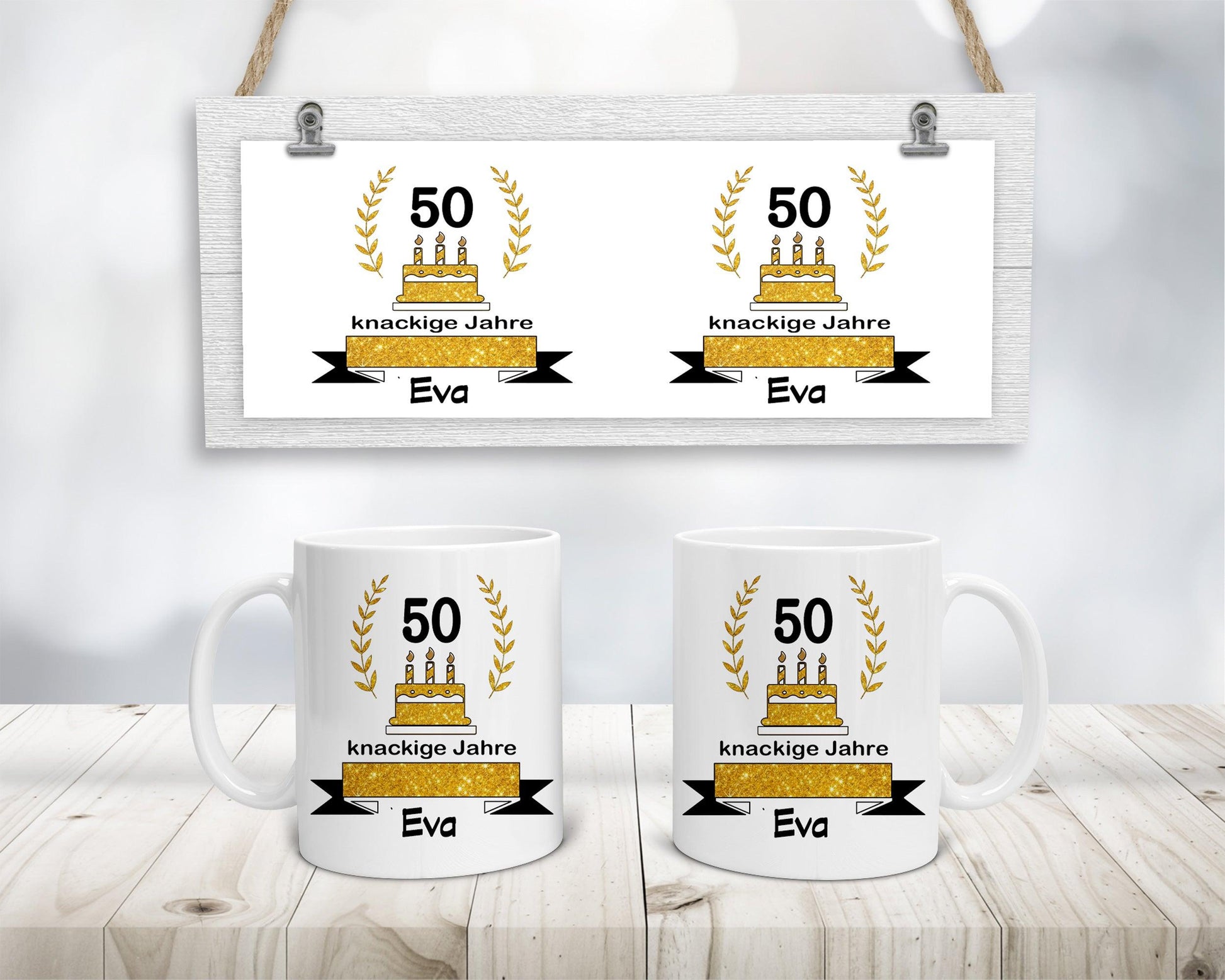 50 Geburtstag Frau Geschenk Tasse - Geburtstagsgeschenk mit Namen personalisiert