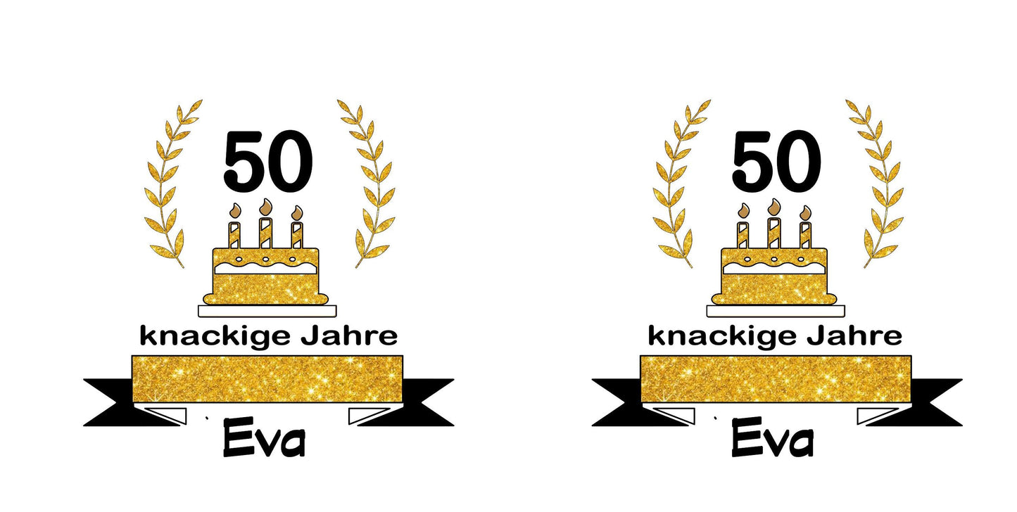 50 Geburtstag Frau Geschenk Tasse - Geburtstagsgeschenk mit Namen personalisiert