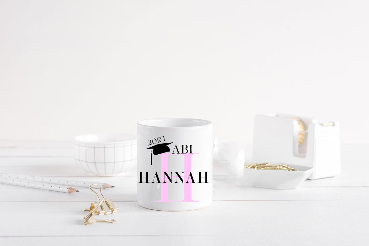 Abi 2024 Tasse – Keramiktasse Als Geschenk Zum Abitur, Hut-Motiv, Weiß, Orca Coatings