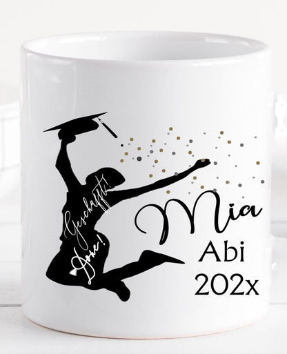 Geschenke zum Abitur -Abitur Geschenke 2024 Jungen Mädchen -  Tasse mit Namen personalisiert