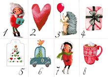 Lade das Bild in den Galerie-Viewer, Adventskalender Tüten zum Befüllen für Mädchen mit Zahlen-Stickern zarto
