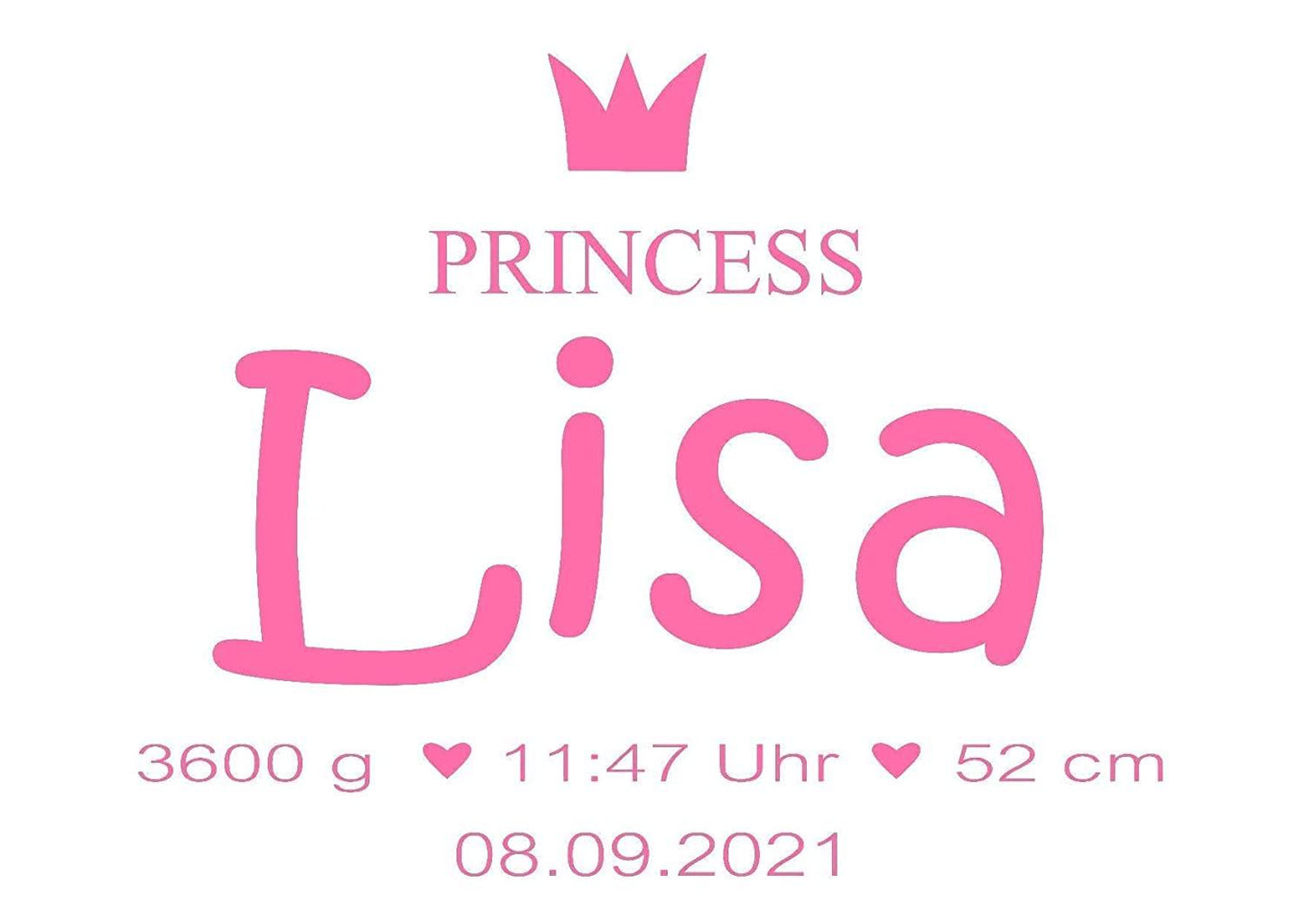 Babygeschenk mit Geburtsdaten - Taufgeschenk Mädchen Kissen mit Namen - Personalisierte Geschenke Baby zur Geburt -Namenskissen Zarto