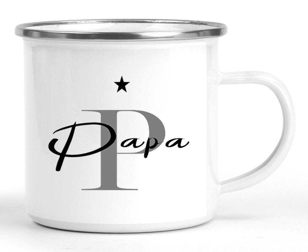 Bester Papa Geschenkidee Tasse - Dankeschön Geschenk - Emaille Becher für Väter zu Weihnachten zarto