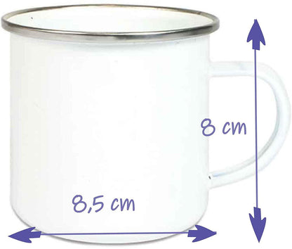 Emaille Becher Tasse - kleines Geschenk - Tasse mit Namen Jungen / Männer Zarto