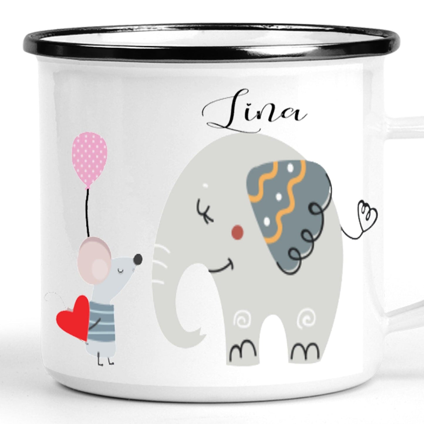 Kleine Geschenke Kinder - Emaille Tasse - Trinkbecher- Kindertasse mit Namen - Personalisierte Geschenke - Becher Kinder - Kinderbecher