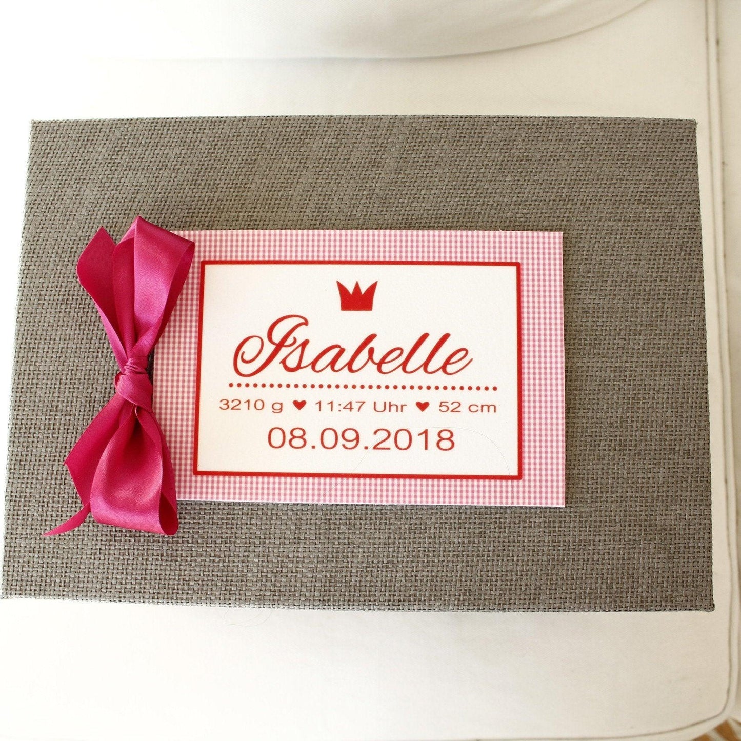 Geschenke zur Geburt - Erinnerungskiste Erinnerungsbox Baby / Taufgeschenk Mädchen Namen personalisiert / Geschenk Geburt Taufe