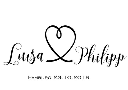 Geldgeschenk zur Hochzeit für das Brautpaar - personalisiertes Kissen Zarto