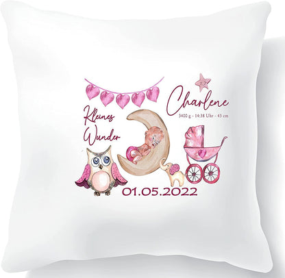 Geschenk Geburt individualisiert für Mädchen - Babygeschenk mit Geburtsdaten personalisiert als Geschenkidee zur Geburt Zarto