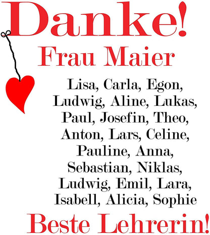Geschenk Tasse Lehrer Lehrerin Erzieherin mit Wunschtexten - Abschied- Abschluss- Geburtstag- Geschenk Lehrer