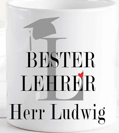 Geschenk Tasse Lehrer Lehrerin lustig witzig mit Wunschtexten Zarto