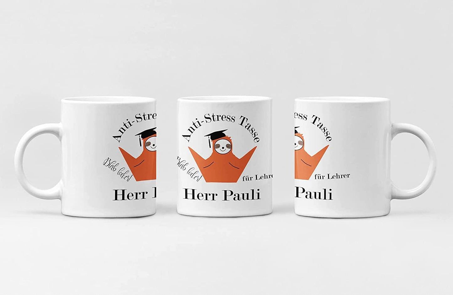 Geschenk Tasse Lehrer Lehrerin lustig witzig mit Wunschtexten - personalisierte Kaffee-Tasse Becher mit Namen Zarto