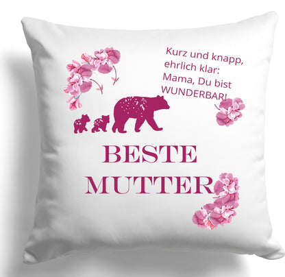 Geschenk Weihnachten Mama / Kissen-Bezug für die Allerbeste Welt-Beste Mama Schwiegermutter / von Tochter Sohn Geschwister Kinder Zarto