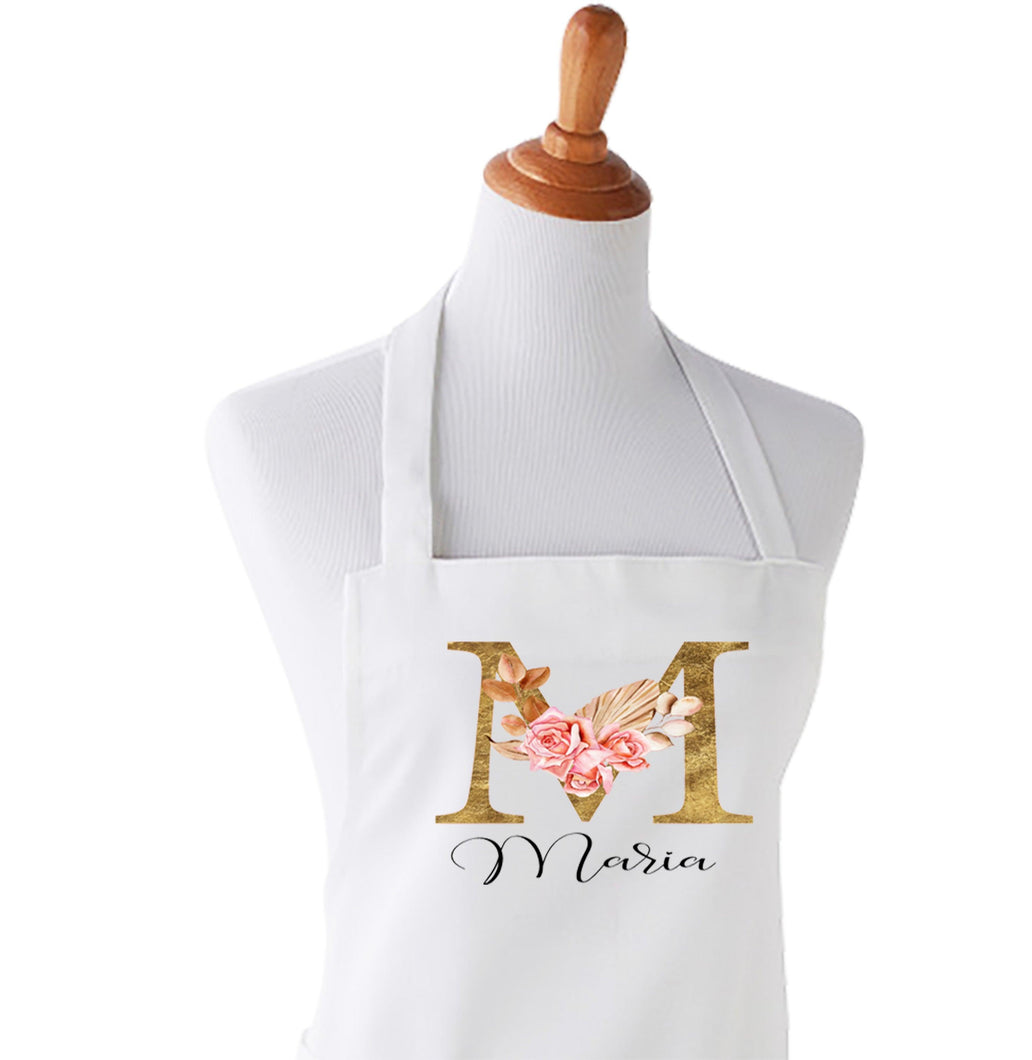 Personalisiertes Geschenk Frauen Weihnachten - Schürze Damen Frauen weiß - Kochschürze - Geschenk Frauen - Individuell personalisiert mit Namen zarto