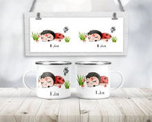 Lade das Bild in den Galerie-Viewer, Geschenke für Mädchen Kindergeburtstag - Emaille Tasse Kinder personalisiert - Trinkbecher– Kindertasse - zarto.de
