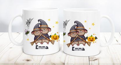 Halloween Tasse Personalisiert Kinder, Halloween Deko, Tasse mit Wunschnamen Zarto