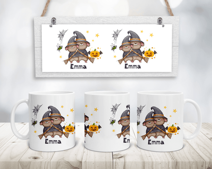 Halloween Tasse Personalisiert Kinder, Halloween Deko, Tasse mit Wunschnamen Zarto