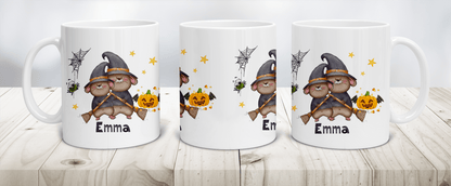 Halloween Tasse Personalisiert Kinder, Halloween Deko, Tasse mit Wunschnamen Zarto