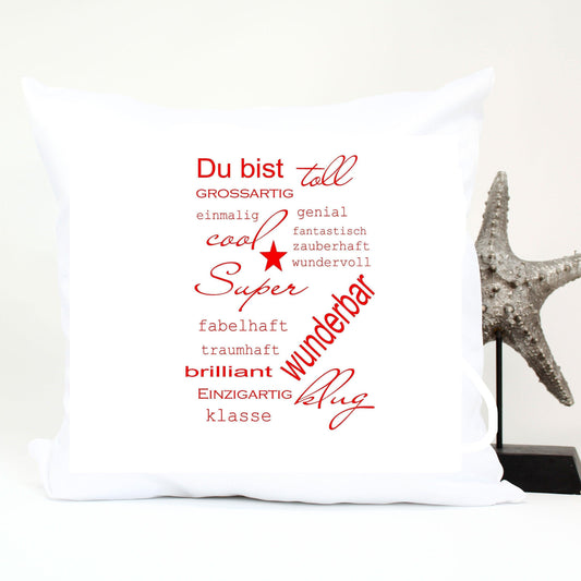 Geburtstagsgeschenk Frau Mann Freundin  - Kissen mit Eigenschaften als Print