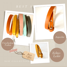 Lade das Bild in den Galerie-Viewer, Lederarmband Damen, Freundschaftsarmband, Armband Mädchen gesucht? Dein Geschenk für  Mädchen - NEU
