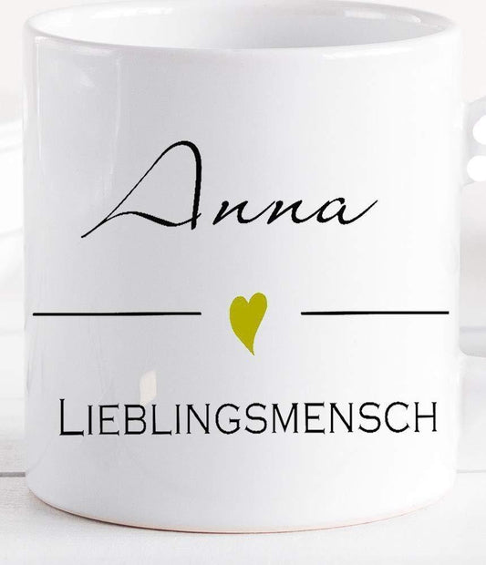 Lieblingsmensch Tasse - Geschenke für Freund Liebe - Tasse Kollegin - Becher mit Henkel als persönliches Geschenk