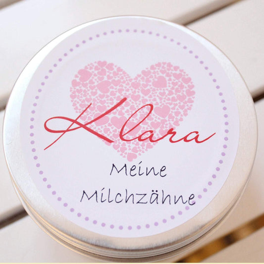 Milchzahndose mit Namen / Zahndose für Mädchen / Baby Geschenk / Geschenk Geburt /