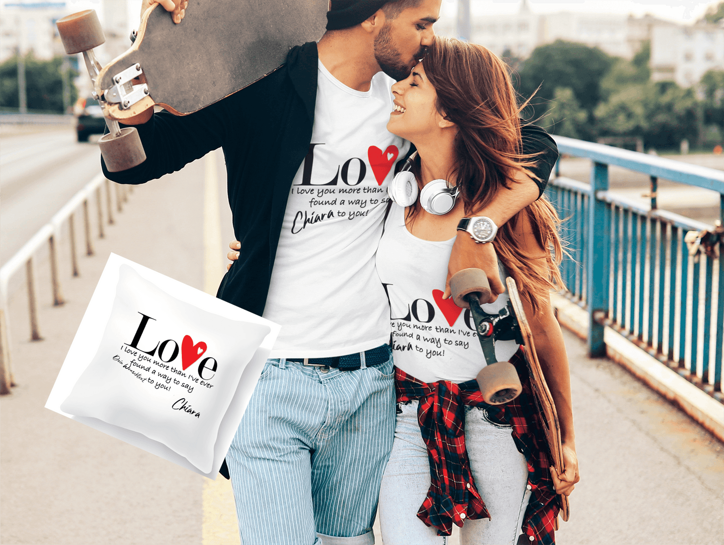 Ich Liebe Dich Geschenke für Freund Frauen - Kissen als Liebe Geschenk für IHN Partner personalisiert - Valentinstagsgeschenk Zarto