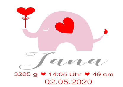 Personalisierte Geschenk-idee Baby Geburt Taufe / Mädchen rosa / Neugeborenen Geschenk / Namens-kissen personalisiert  / Patenkind Zarto