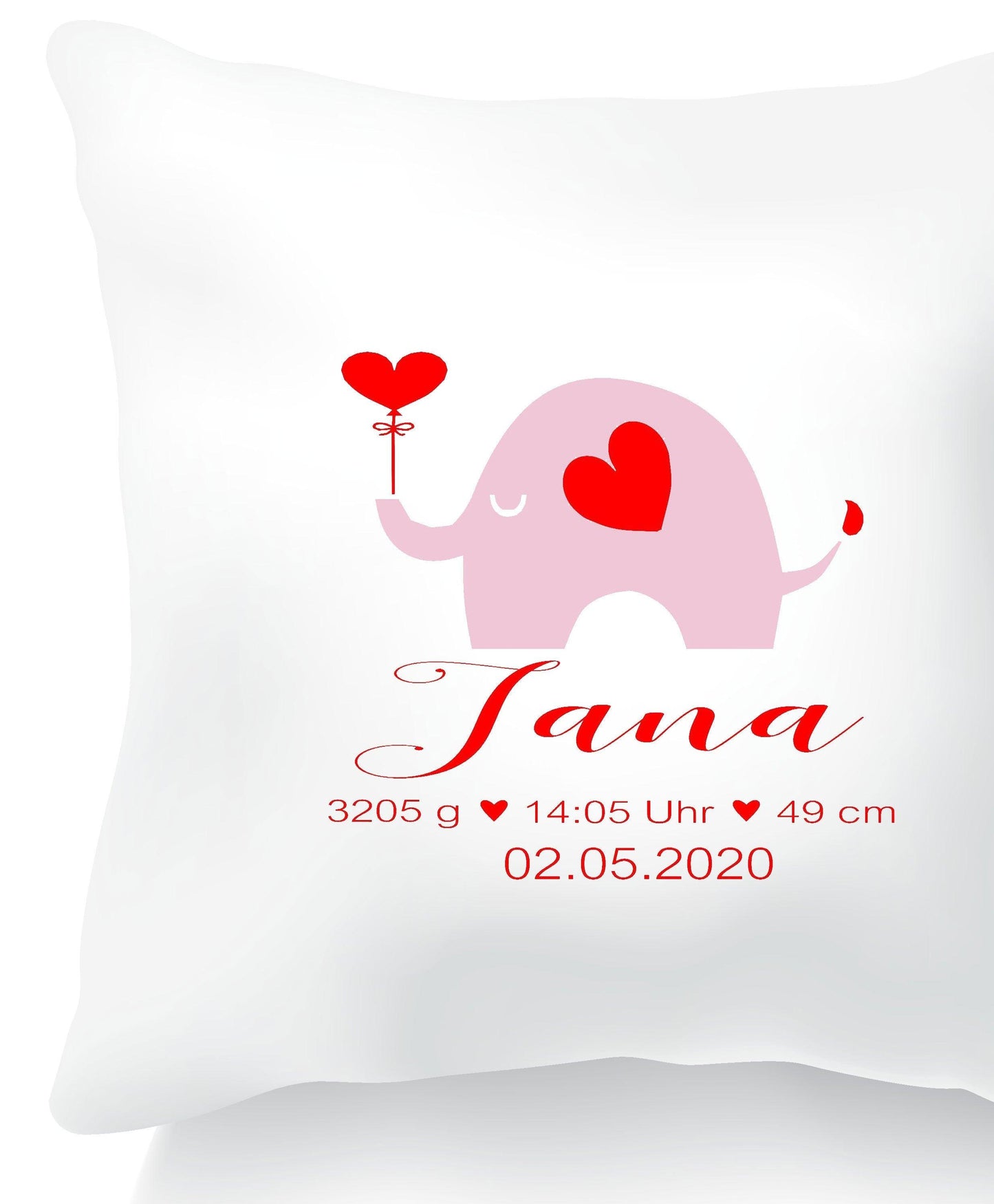 Personalisierte Geschenk-idee Baby Geburt Taufe / Mädchen rosa / Neugeborenen Geschenk / Namens-kissen personalisiert  / Patenkind Zarto