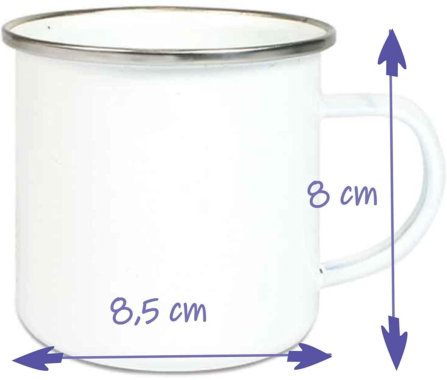 Personalisierte Geschenk-idee Mutter - Emaille-Tasse Kaffeetasse BESTE MAMA aus Metall Zarto