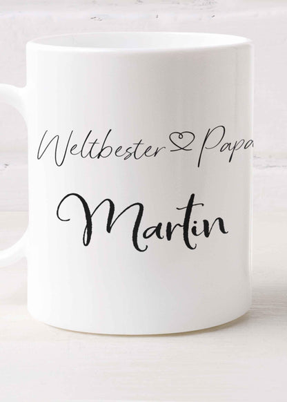Personalisierte Geschenkidee Männer Vatertag /Bester Papa Tasse Kaffeebecher /Besonderes Geschenk Vater Name /Vatertagsgeschenk