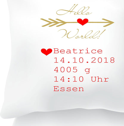 Personalisiertes Geschenk Taufe / Taufgeschenk Mädchen / Namenskissen Kissen mit Namen / Babygeschenk rosa