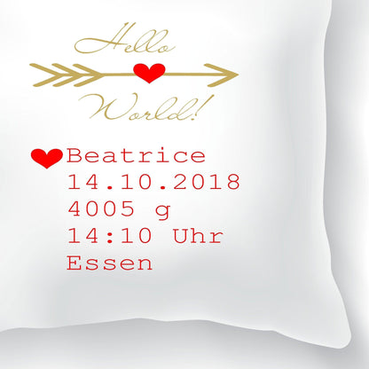 Personalisiertes Geschenk Taufe / Taufgeschenk Mädchen / Namenskissen Kissen mit Namen / Babygeschenk rosa