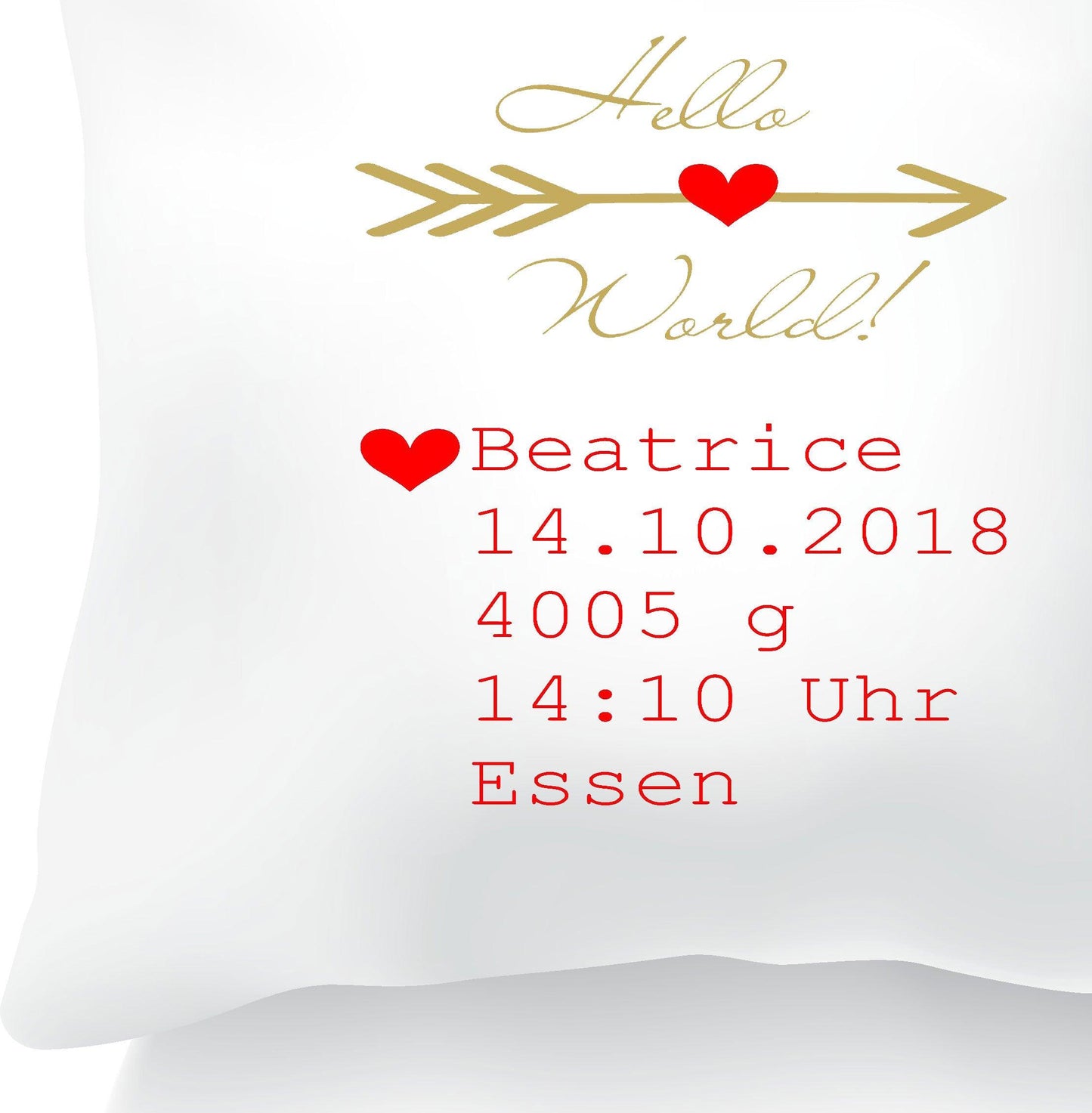 Personalisiertes Geschenk Taufe / Taufgeschenk Mädchen / Namenskissen Kissen mit Namen / Babygeschenk rosa