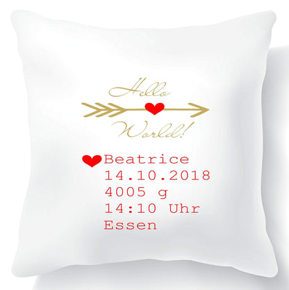 Personalisiertes Geschenk Taufe / Taufgeschenk Mädchen / Namenskissen Kissen mit Namen / Babygeschenk rosa