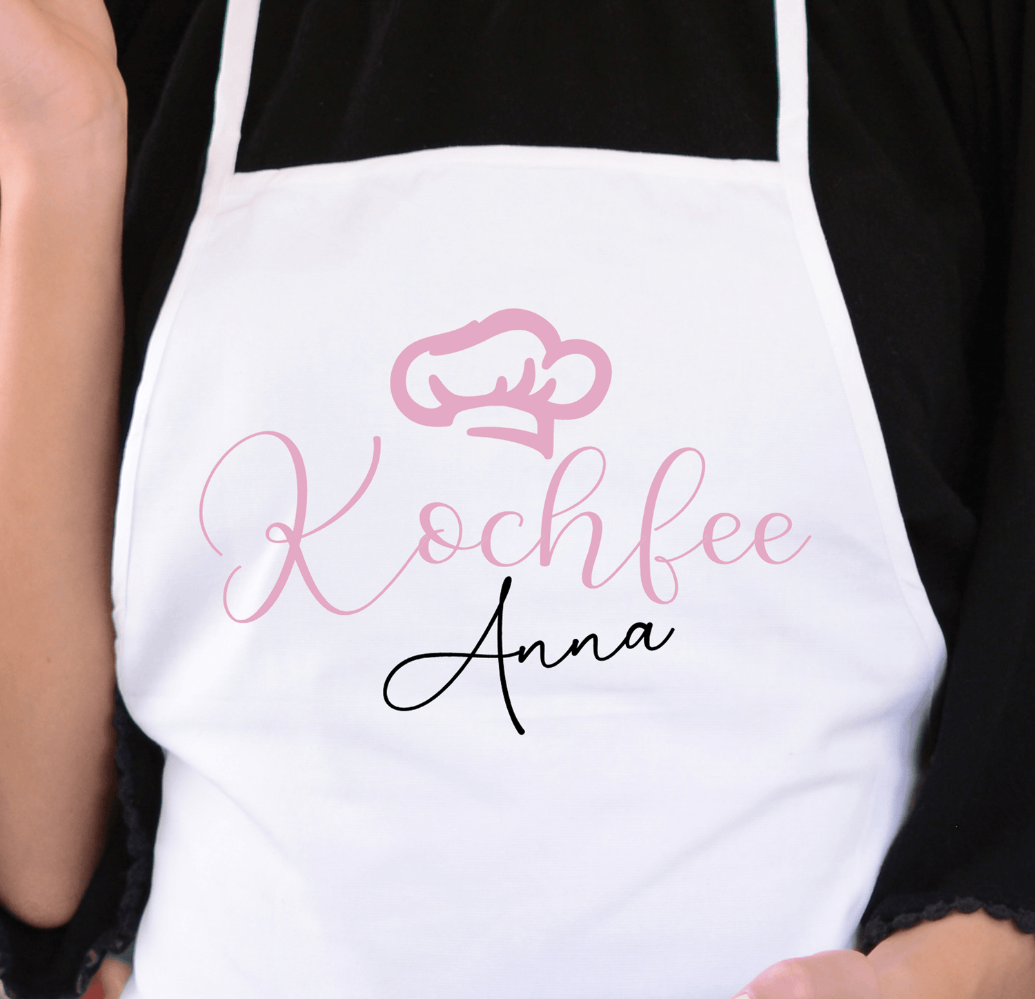 Schürze Kochschürze Küchenschürze Damen Frauen weiß NEU - Individuell personalisiert mit Namen - Optimaler Schutz  beim Kochen und Backen zarto