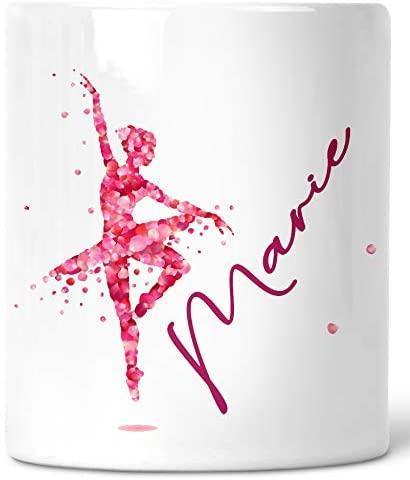 Spardose Mädchen Ballerina personalisiert mit Name - Sparbüchse Sparschwein - Geschenk-Idee Teenager Zarto