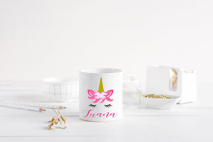 Tasse mit Namen Mädchen Einhorn/Geschenk Beste Freundin/Kindertasse personalisiert/ Namenstasse Zarto