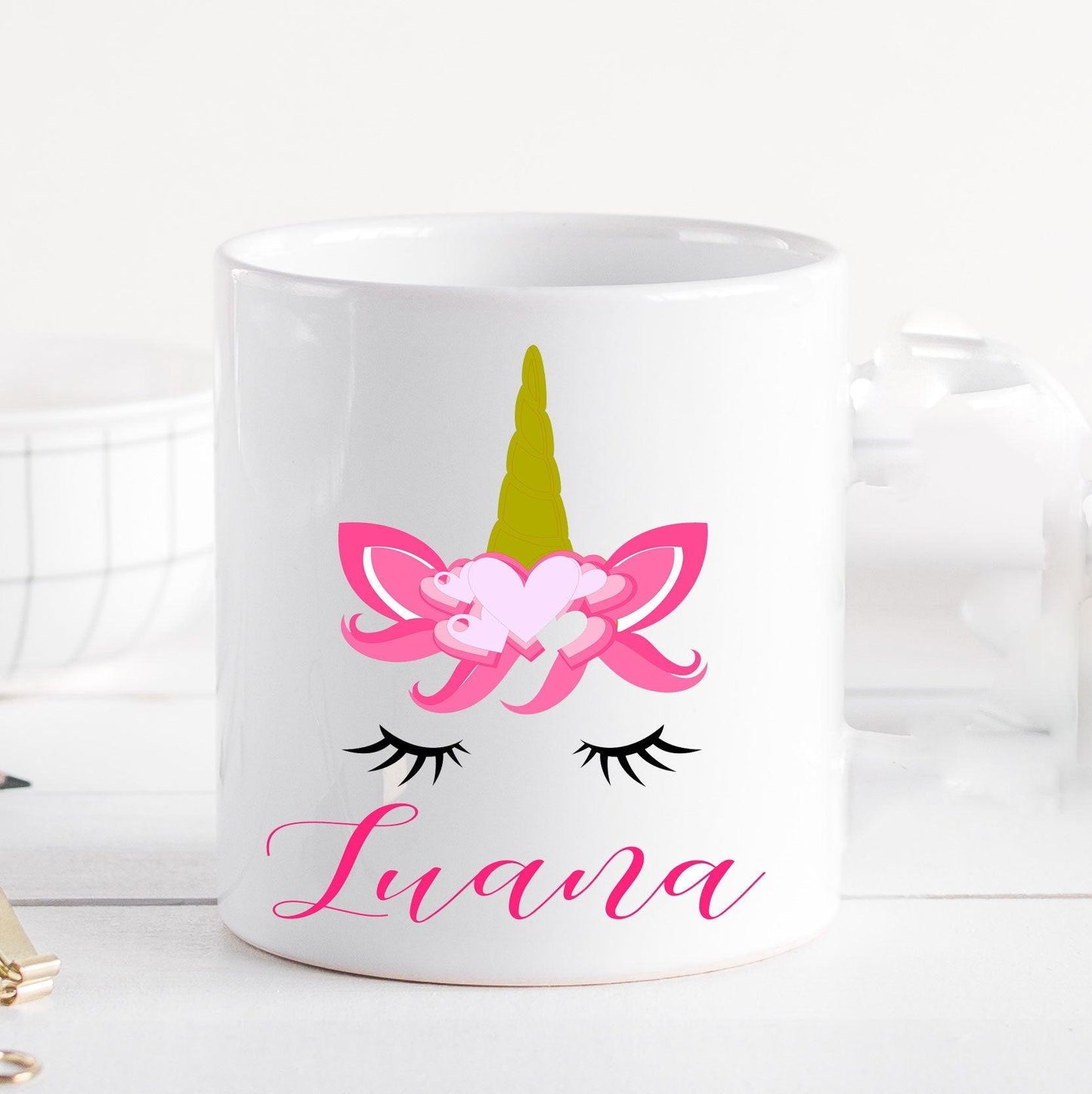 Tasse mit Namen Mädchen Einhorn/Geschenk Beste Freundin/Kindertasse personalisiert/ Namenstasse Zarto