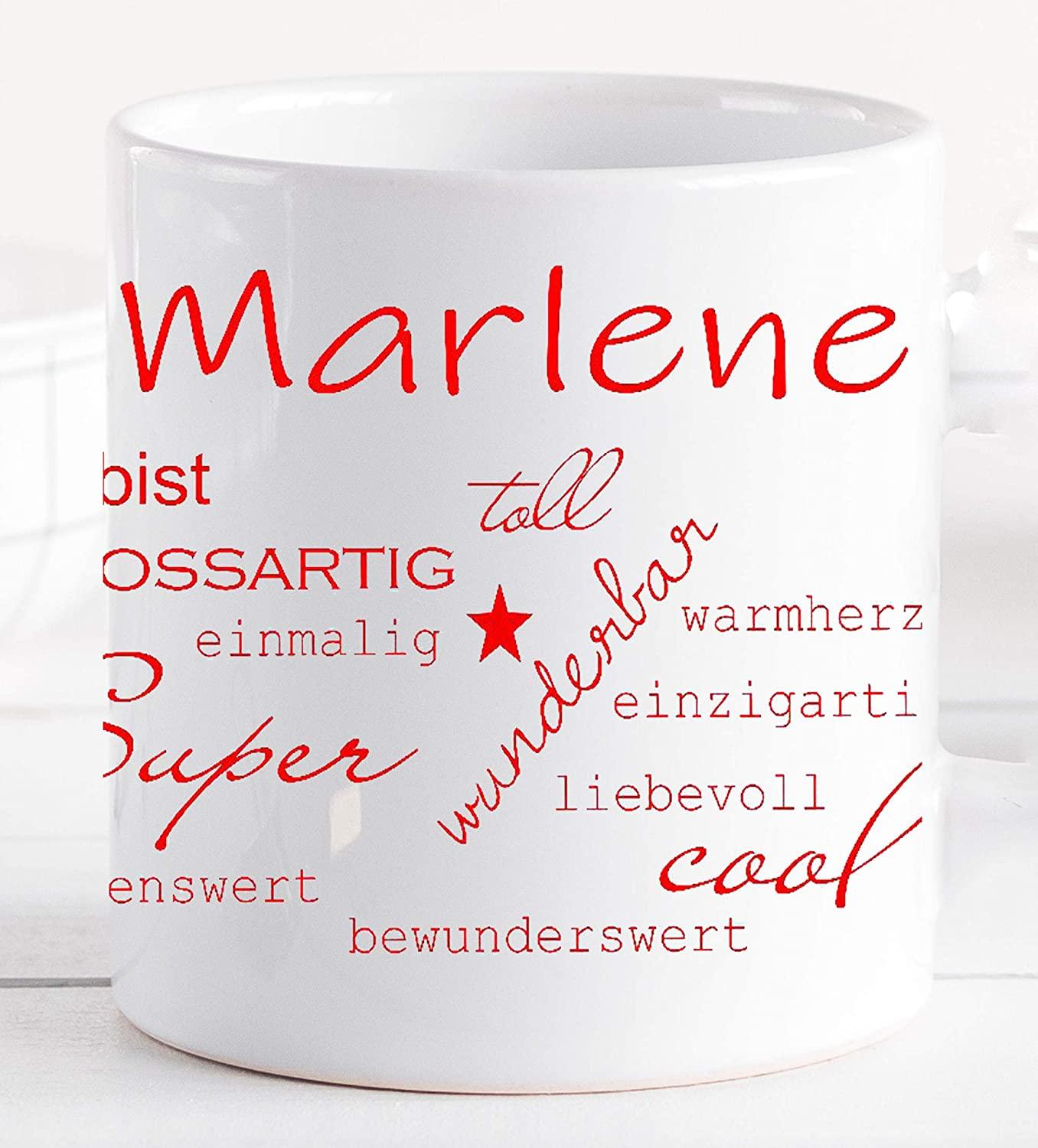 Tasse mit Spruch - Kaffeetasse Bürotasse personalisiert mit Namen - Danke Geschenk für Beste Freundin Schwester Mama Papa