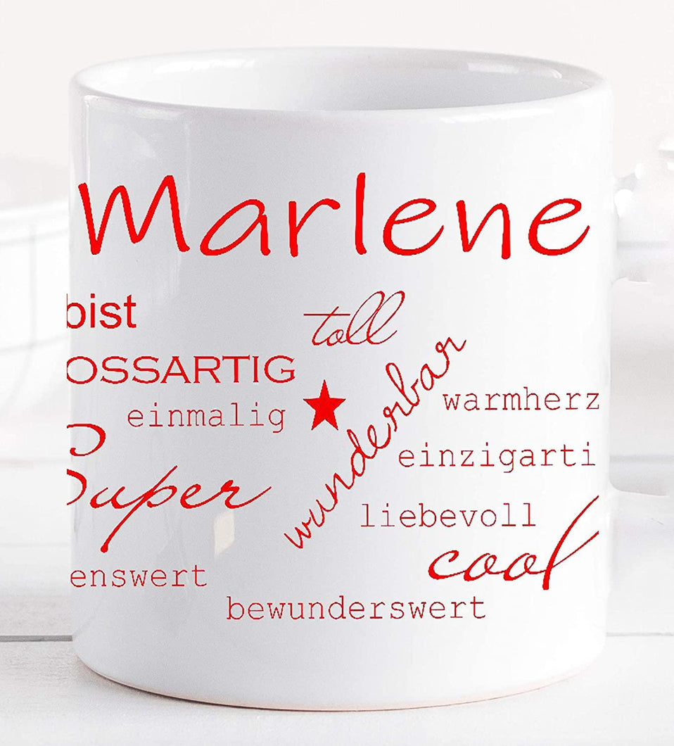 Tasse mit Spruch - Kaffeetasse Bürotasse personalisiert mit Namen - Danke Geschenk für Beste Freundin Schwester Mama Papa Zarto