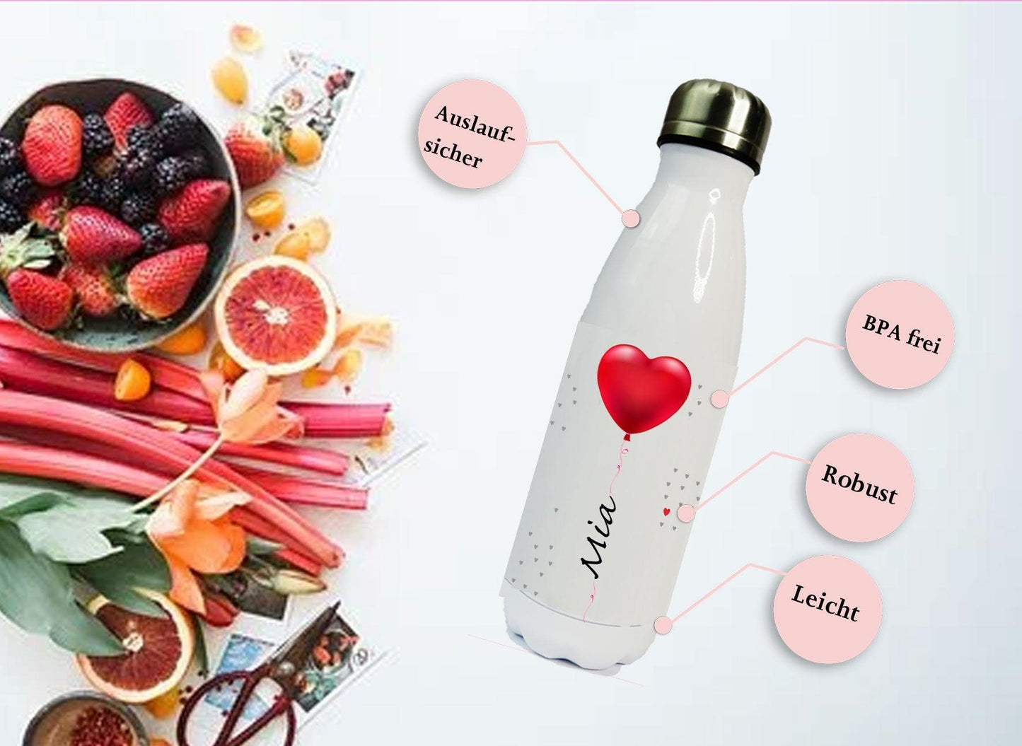 Trinkflasche Kinder Thermosflasche Isolierflasche personalisiert mit Namen Zarto