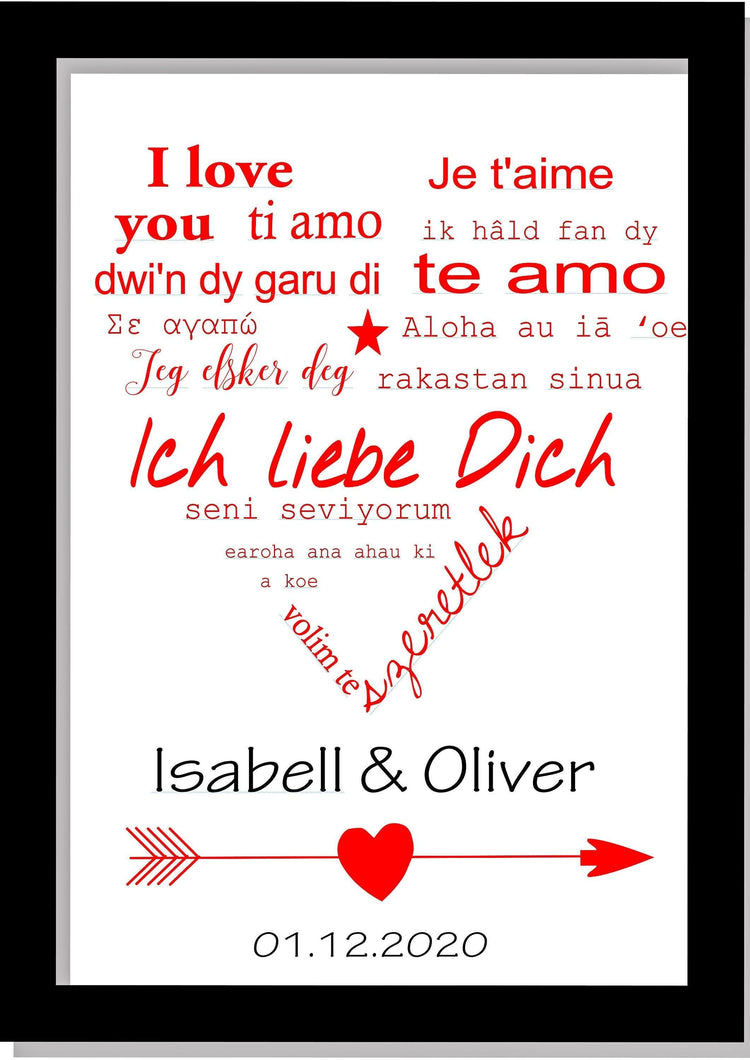 Valentinstag Geschenk personaliisert für IHN Partner Männer /Liebe Valentinstagsgeschenk /Freundschaft Poster Bild Zarto