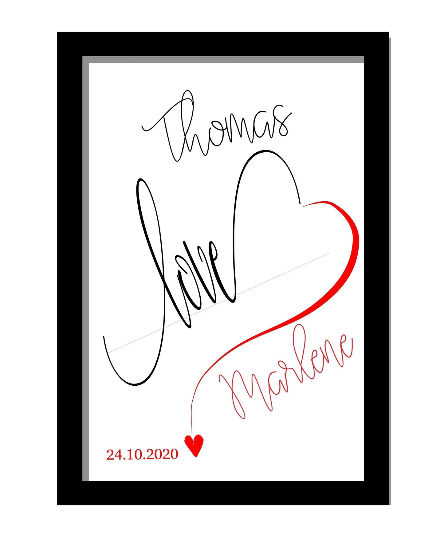 Valentinstag Geschenk personalisiert für IHN SIE  /Valentinstagsgeschenk Partner Männer Liebe / Bild Poster Freundschaft